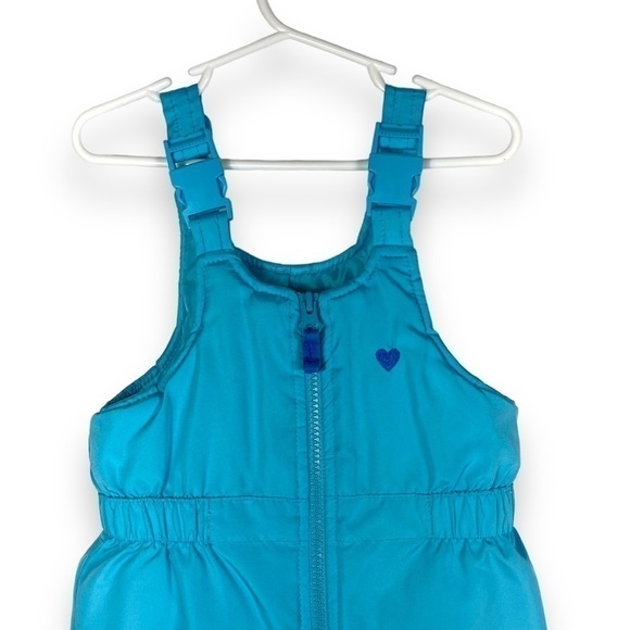 Osh Kosh B'Gosh Infant/Toddler Snow Bib Snowsuit, Turquoise Blue, Size 24M - Picture 3 of 11